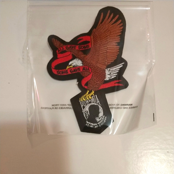 🆕🦅🦅🏍️Biker Embroidered Biker Patch Eagle POW MIA - Picture 2 of 5